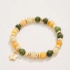 Briolette Stretch Bracelet 8mm Natural Green