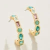Shine Bright Hoop Earrings Sea Foam