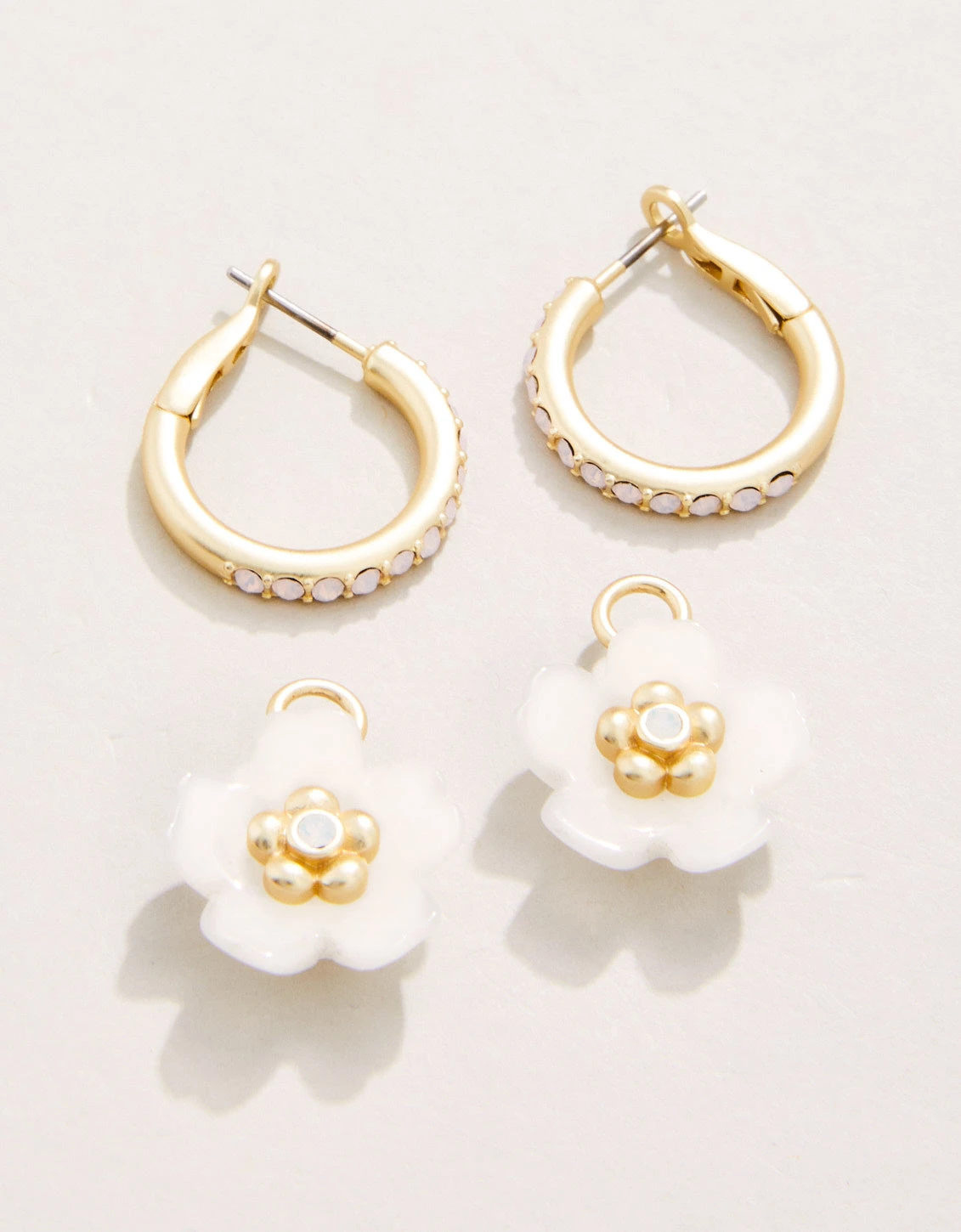 Yarrow Flower Earrings White Opal 3 Yarrow Flower Earrings White Opal - Image 3