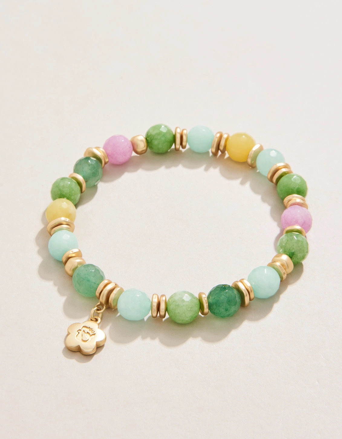 Briolette Stretch Bracelet 8mm Green/Sea Foam 1 Briolette Stretch Bracelet 8mm Green/Sea Foam