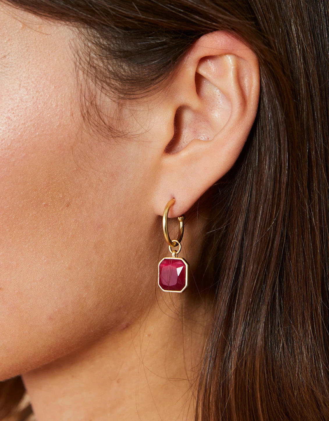 Chateau Convertible Hoop Earrings Optic Pink 2 Chateau Convertible Hoop Earrings Optic Pink - Image 2