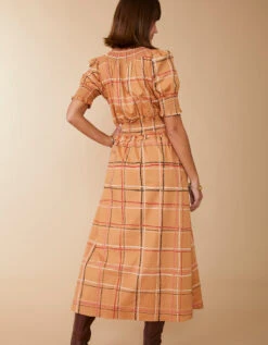 Adelaide Midi Dress Botanic Garden Dash Plaid -Spartina Store 393418c