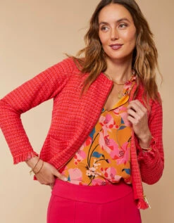 Haigler Tweed Jacket Strawberry Punch