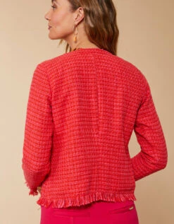 Haigler Tweed Jacket Strawberry Punch 11 Haigler Tweed Jacket Strawberry Punch -Spartina Store 394323d