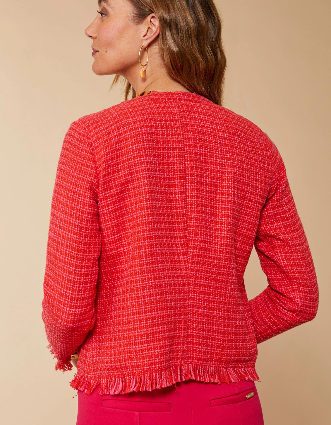 Haigler Tweed Jacket Strawberry Punch 3 Haigler Tweed Jacket Strawberry Punch - Image 3