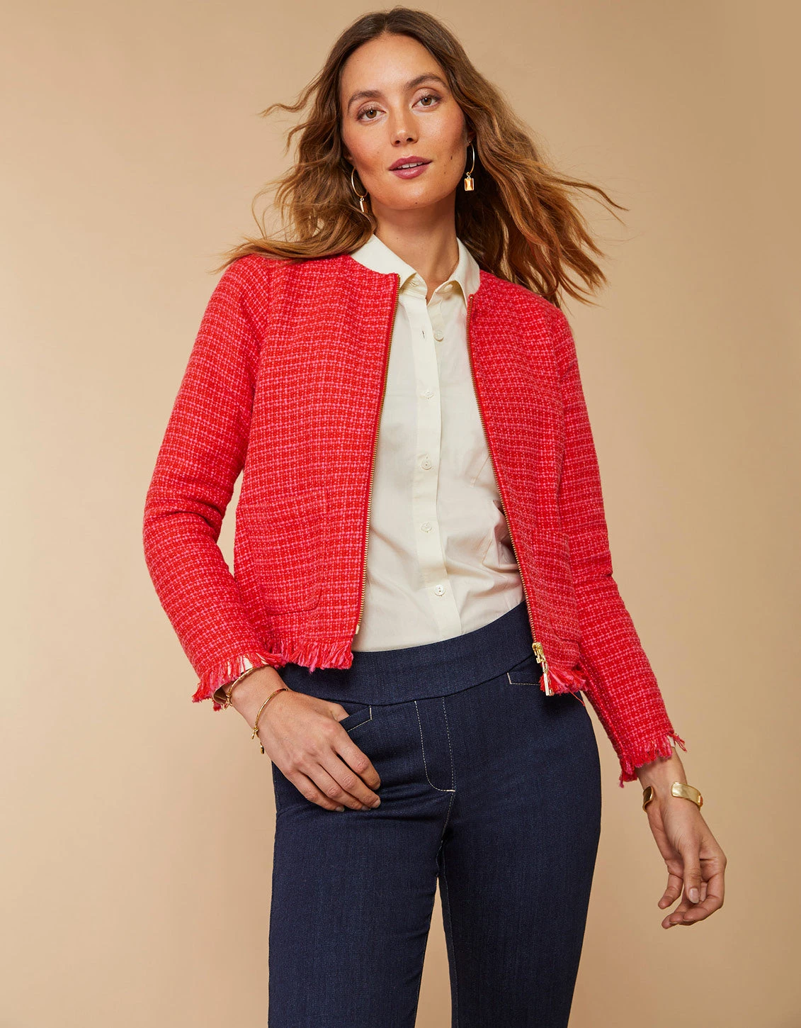 Haigler Tweed Jacket Strawberry Punch 7 Haigler Tweed Jacket Strawberry Punch - Image 7