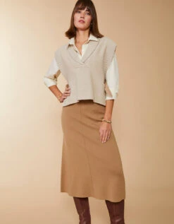 Lorimer Sweater Vest Oatmeal Heather -Spartina Store 394606f