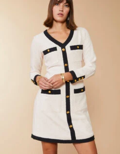 Maggie Tweed Dress Sand -Spartina Store 394811d