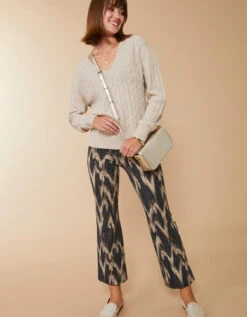 Maren Kick Flare Pant Botanic Garden Ikat Dot -Spartina Store 395023b