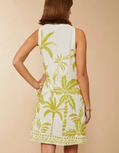 Madolyn Dress Southern Resort Palms Green -Spartina Store 396082d
