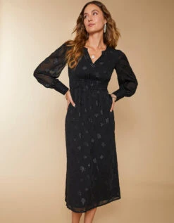 Elisha Midi Dress Black -Spartina Store 396532d