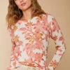 Florence Crewneck Sweater Bascom Floral Pink