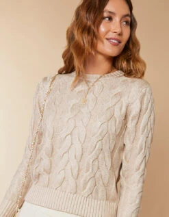 Florence Crewneck Sweater Champagne Foil