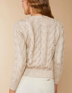 Florence Crewneck Sweater Champagne Foil -Spartina Store 396815c