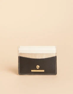 Cardholder Black Gold Color Block