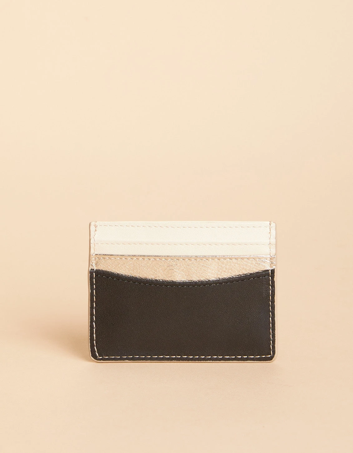 Cardholder Black Gold Color Block 2 Cardholder Black Gold Color Block - Image 2
