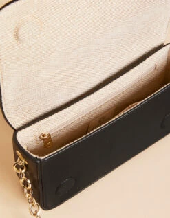 Crew Crossbody Black Calf Leather -Spartina Store 398062c