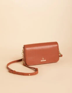 Crew Crossbody Calf Leather Saddle Brown