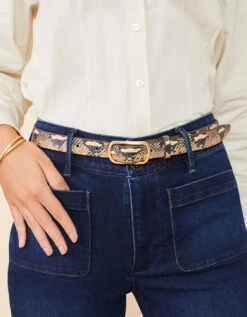 Siren Thin Belt Snake Leather 5 Siren Thin Belt Snake Leather -Spartina Store 398505m