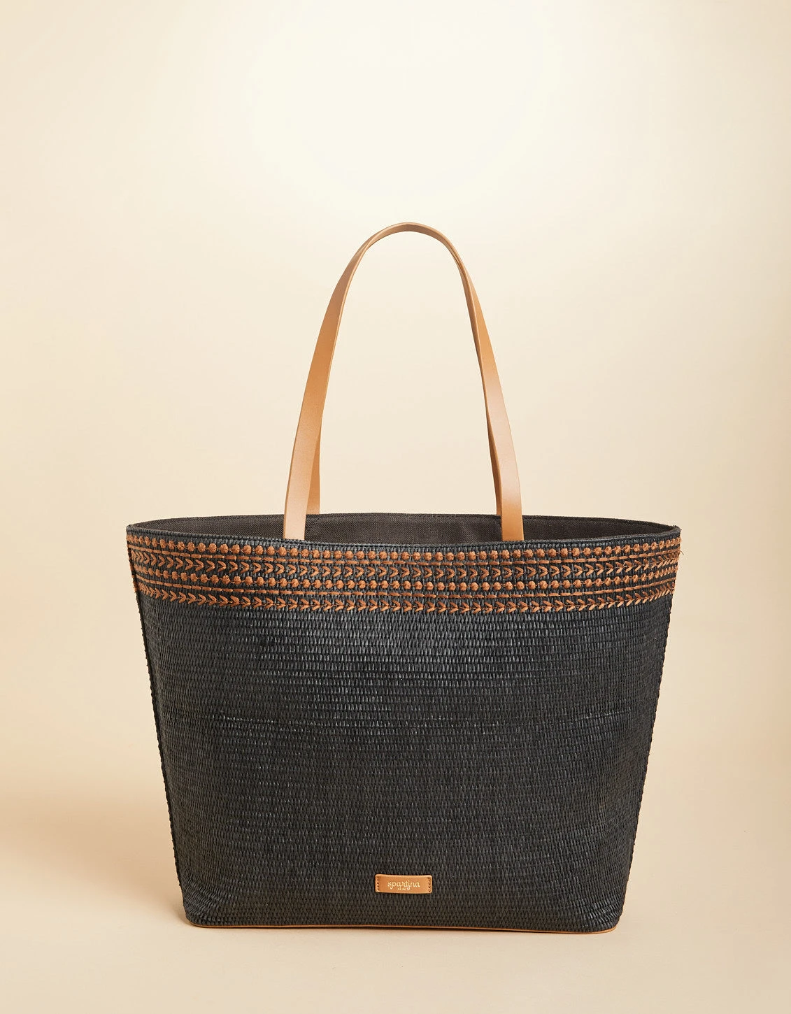 Beach Tote Raffia Palms 2 Beach Tote Raffia Palms - Image 2