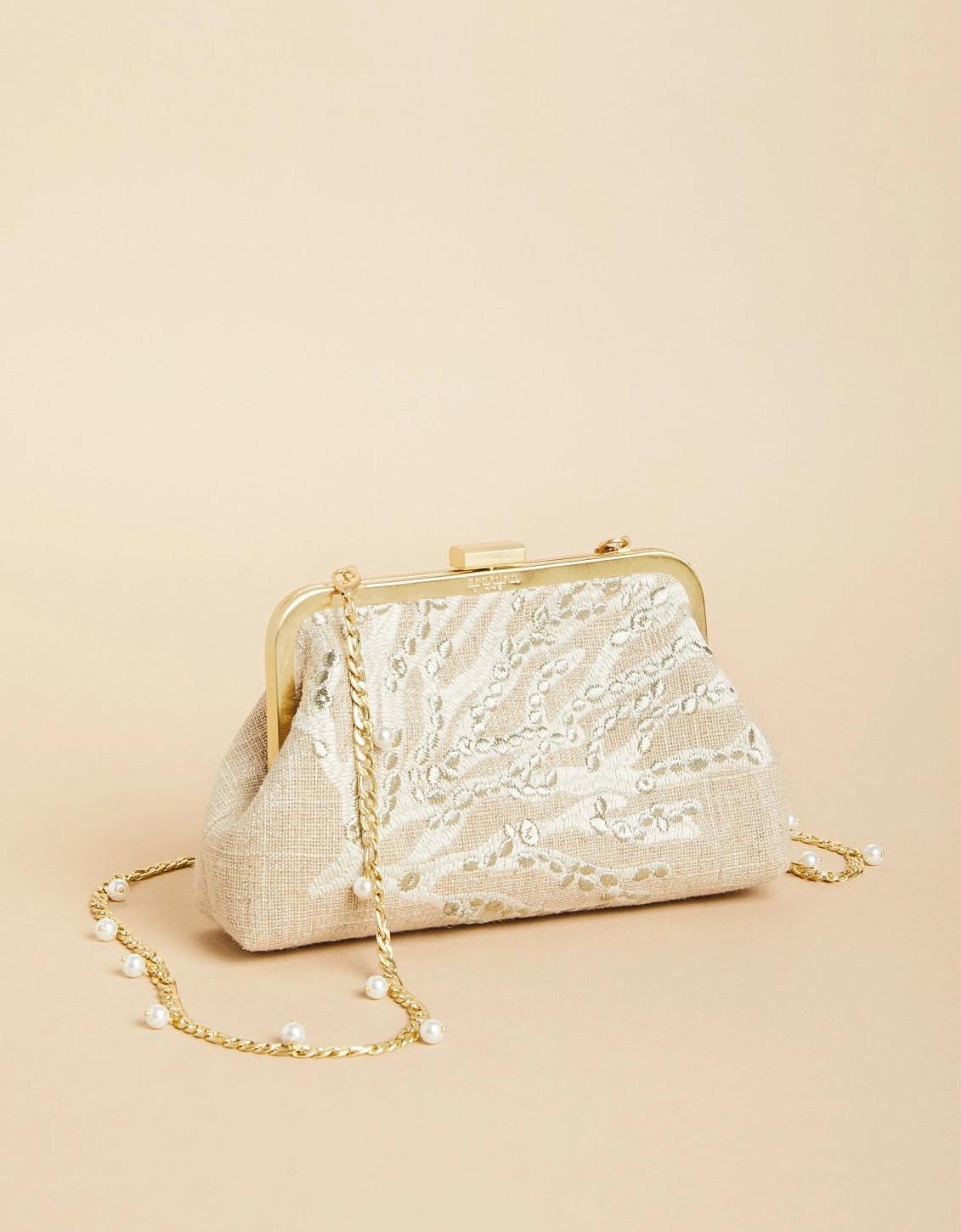 Coral Embroidered Clutch Bascom 1 Coral Embroidered Clutch Bascom