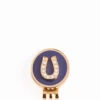 Horseshoe Ball Marker With Hat Clip Navy