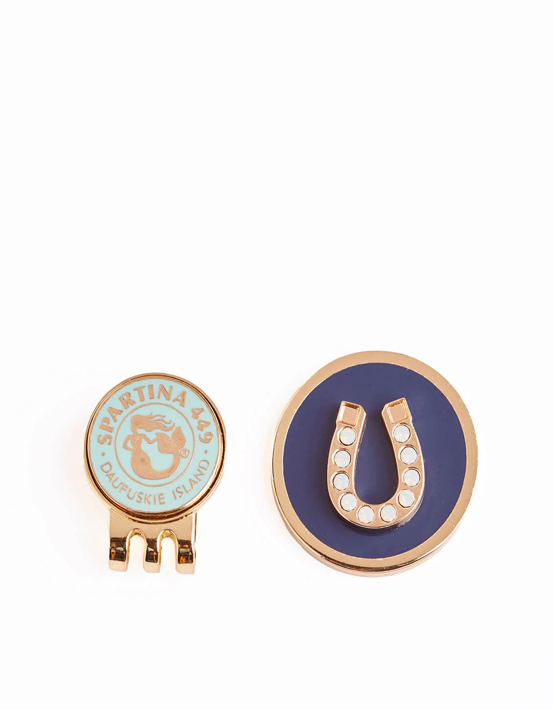 Horseshoe Ball Marker With Hat Clip Navy 2 Horseshoe Ball Marker With Hat Clip Navy - Image 2