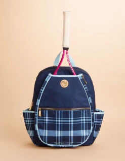 Tennis Backpack Clara Bluestone Plaid