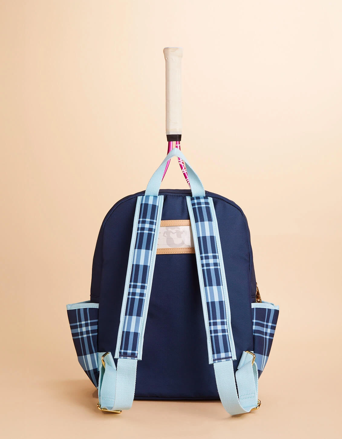 Tennis Backpack Clara Bluestone Plaid 2 Tennis Backpack Clara Bluestone Plaid - Image 2