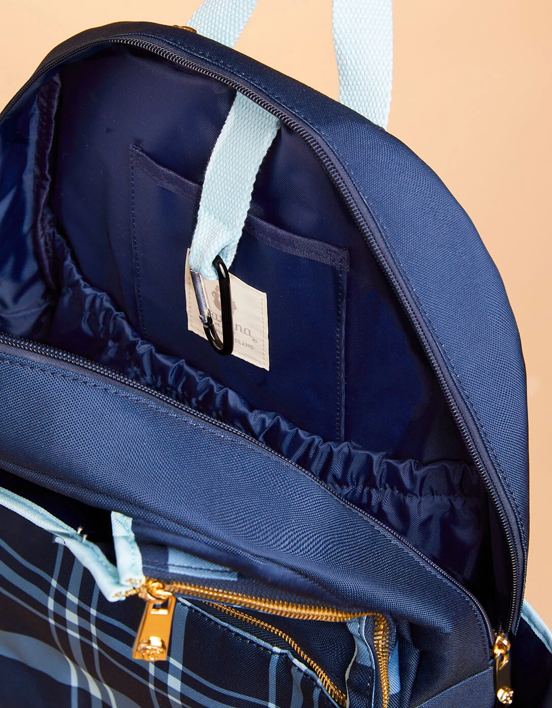 Tennis Backpack Clara Bluestone Plaid 4 Tennis Backpack Clara Bluestone Plaid - Image 4