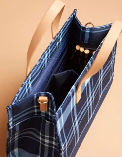 Golf Crossbody Tote Clara Bluestone Plaid 6 Golf Crossbody Tote Clara Bluestone Plaid -Spartina Store 398864i