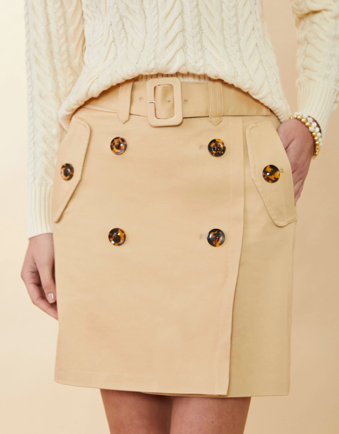 Danelle Twill Skort Khaki 1 Danelle Twill Skort Khaki