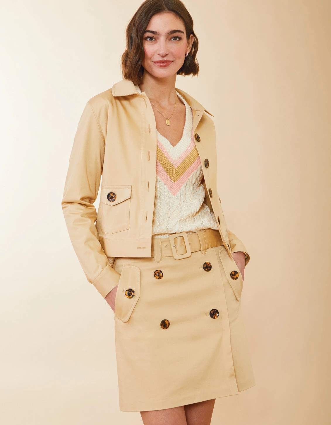 Harlyn Jacket Khaki 2 Harlyn Jacket Khaki - Image 2