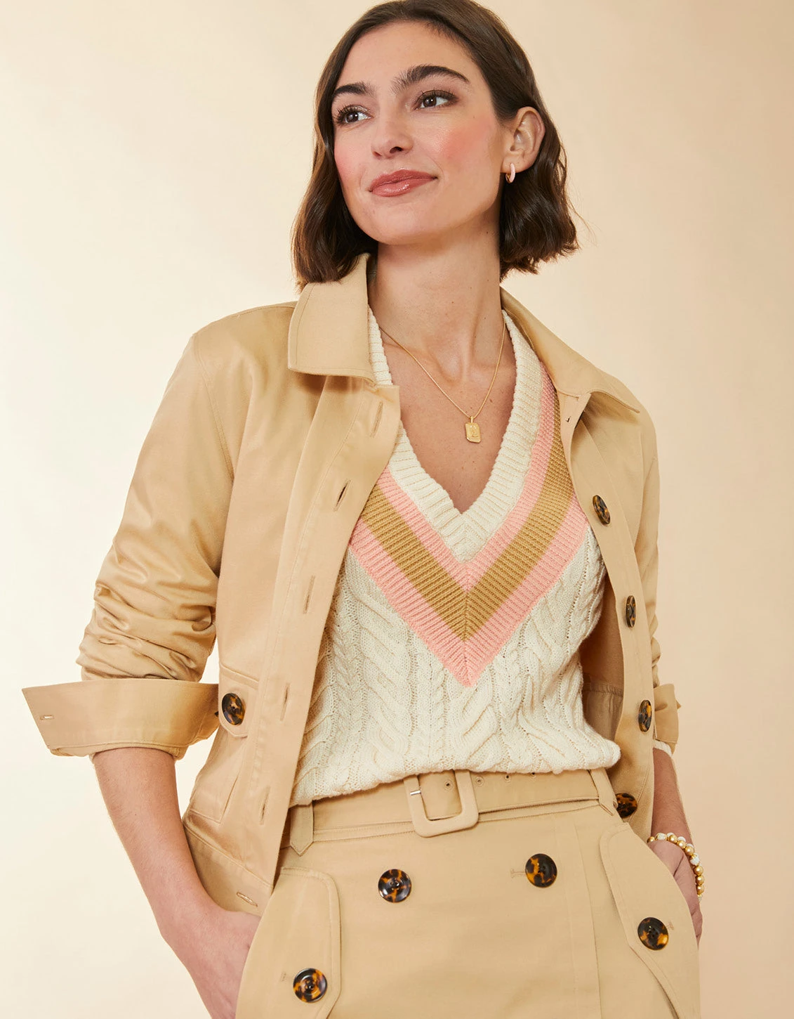 Harlyn Jacket Khaki 3 Harlyn Jacket Khaki - Image 3