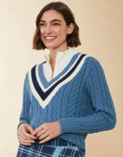 Lorna Varsity Sweater Bluestone 15 Lorna Varsity Sweater Bluestone -Spartina Store 400543d