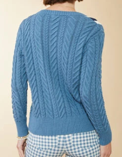 Lorna Varsity Sweater Bluestone 18 Lorna Varsity Sweater Bluestone -Spartina Store 400543g