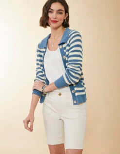 Lydie Cardigan Bluestone Stripe 9 Lydie Cardigan Bluestone Stripe -Spartina Store 400680d