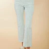 Maren Kick Flare Pant Clara Gingham AquaHaze