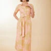 Maryam Midi Dress Clara Blooms Pink