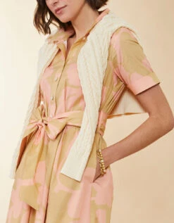 Maryam Midi Dress Clara Blooms Pink -Spartina Store 401038e