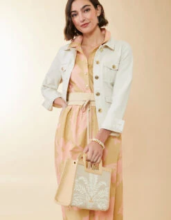 Maryam Midi Dress Clara Blooms Pink -Spartina Store 401038g