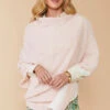 Button Poncho Blush