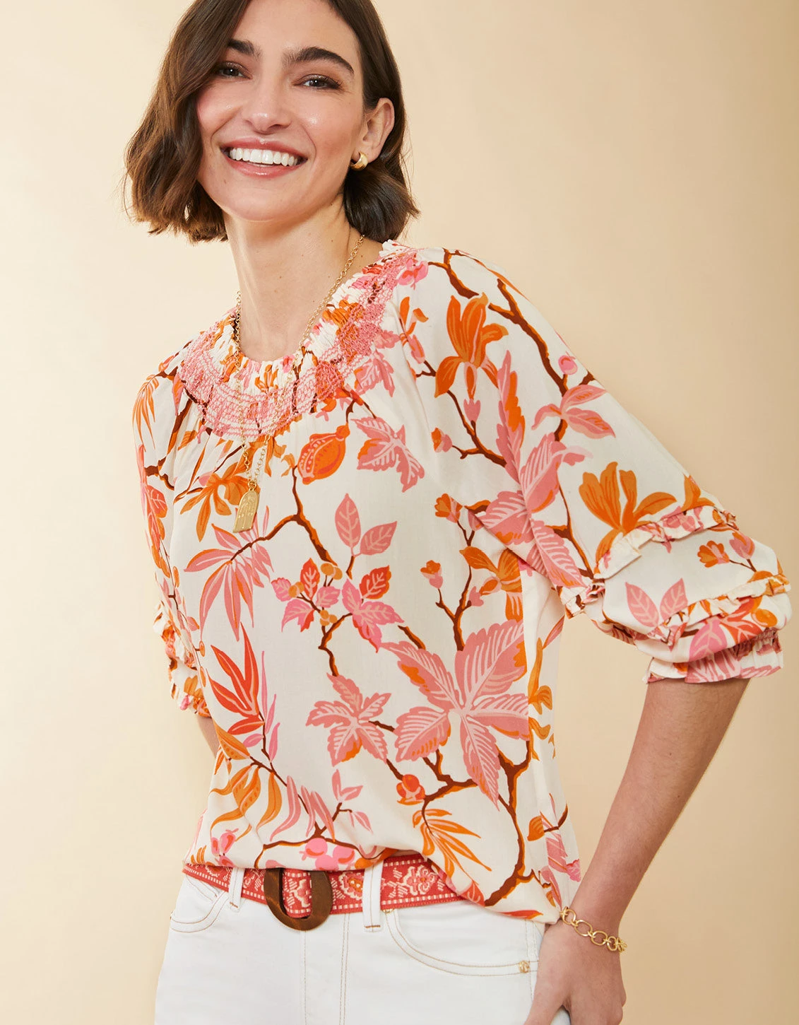 Heidi Blouse Richmond Hill Honeysuckle Cream 2 Heidi Blouse Richmond Hill Honeysuckle Cream - Image 2