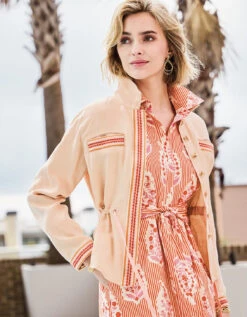 Layla Linen Jacket Toasted Almond