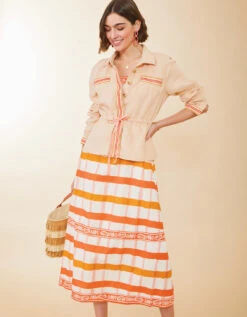 Layla Linen Jacket Toasted Almond -Spartina Store 402844e