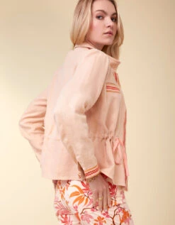 Layla Linen Jacket Toasted Almond -Spartina Store 402844g