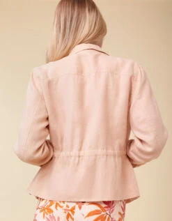 Layla Linen Jacket Toasted Almond -Spartina Store 402844h