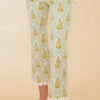 Maren Fringe Pant Richmond Hill Stripe Floral Motif Surf