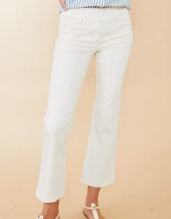 Maren Kick Flare Jean Pearl White