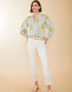 Rowen Kick Flare Jean Buttercream 12 Rowen Kick Flare Jean Buttercream -Spartina Store 403476c